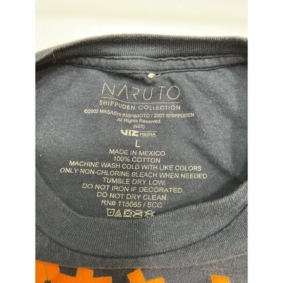 Naruto Shippuden Ripple Junction Anime Navy Shirt Size L - Picture 4 of 4
